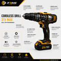 DEWALT 30-Piece Cordless Drill Set – Powerful Rechargeable Driver Kit with Dual Batteries