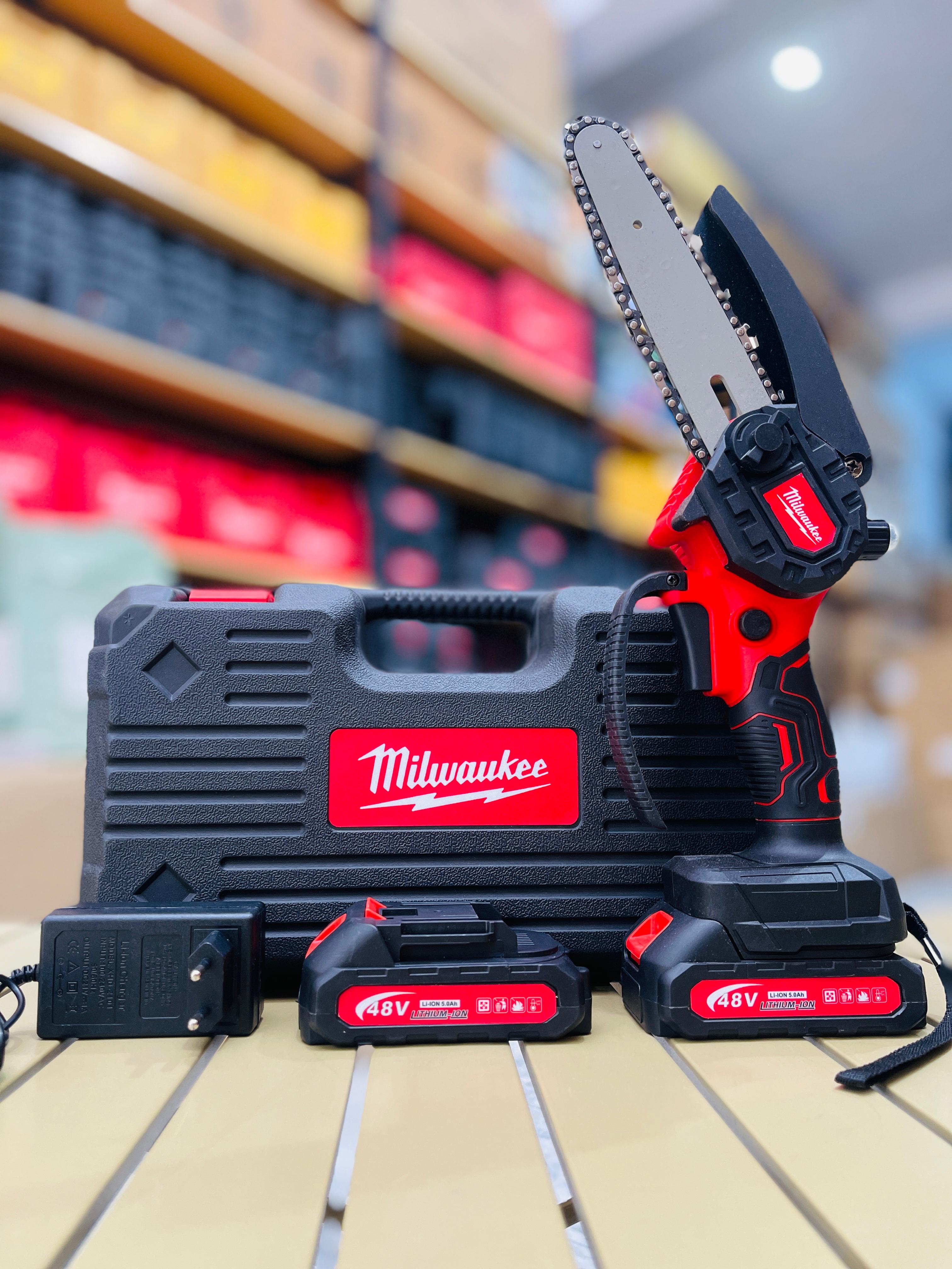 Milwaukee 48V Mini Chainsaw Kit – 6 Inch | 2 Batteries | High-Power Li-Ion 5.0Ah